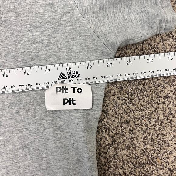 PSYCHO BUNNY Men's M Heathered Gray Silicon Logo V-Neck Cotton Blend T-Shirt - Picture 6 of 8